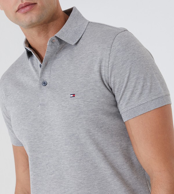 Tommy Hilfiger  T-Shirts - Grey Polo T-shirts