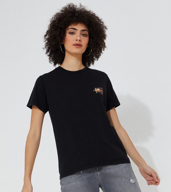 Tommy Hilfiger  T-Shirts - Black Casual T-Shirts