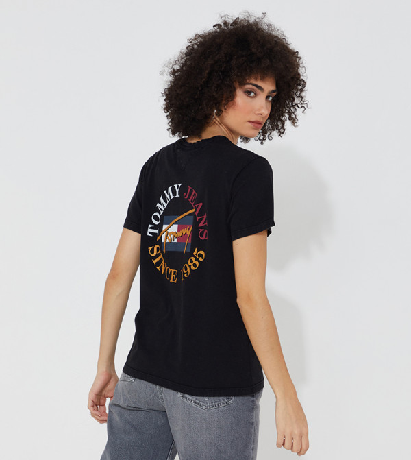 Tommy Hilfiger  T-Shirts - Black Casual T-Shirts