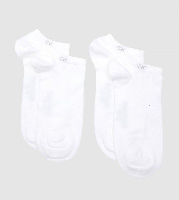 كالفين كلاين  جوارب   - أبيض Ankle Length Socks