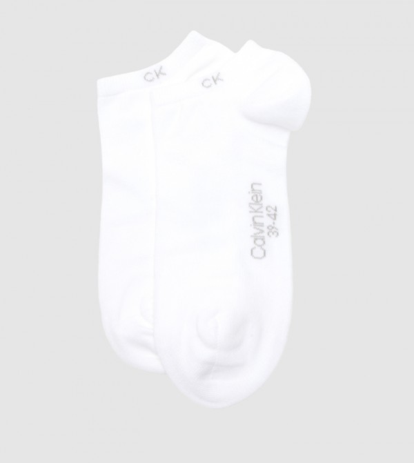 كالفين كلاين  جوارب   - أبيض Ankle Length Socks