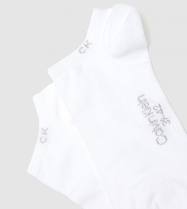 كالفين كلاين  جوارب   - أبيض Ankle Length Socks