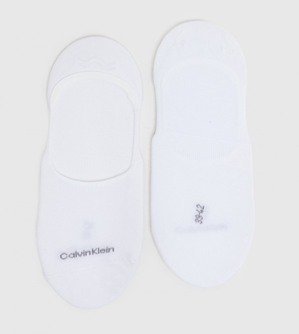 Calvin Klein  Socks - White No Show Socks