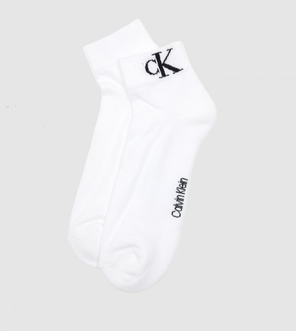 كالفين كلاين  جوارب   - أبيض Calf Length Socks