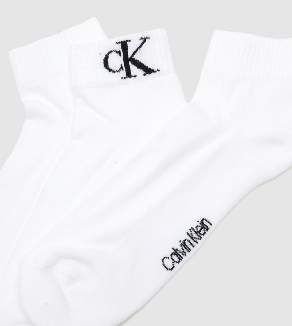 كالفين كلاين  جوارب   - أبيض Calf Length Socks