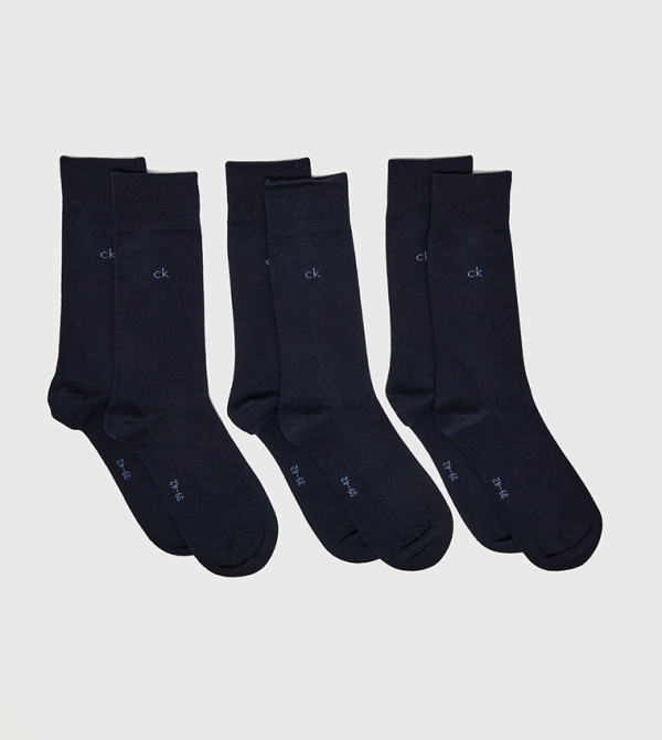 كالفين كلاين جوارب - كحلي Calf Length Socks