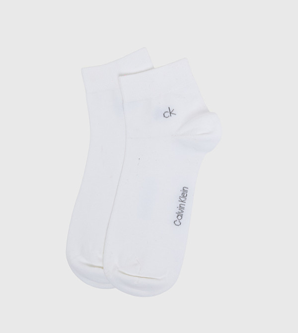 Calvin Klein Ankle Length Socks - White Ankle Length Socks