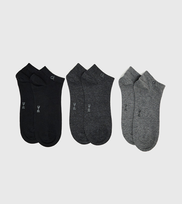 كالفين كلاين جوارب - رمادي Ankle Length Socks