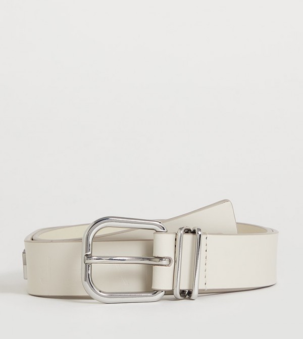 Tommy Jeans  Leather Belts - Off White Leather Belts