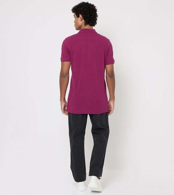 Tommy Jeans TOMMY JEANS - Purple Polo T-shirts