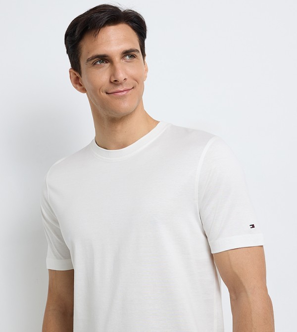 Tommy Hilfiger T-Shirts - White Round Neck T-Shirts