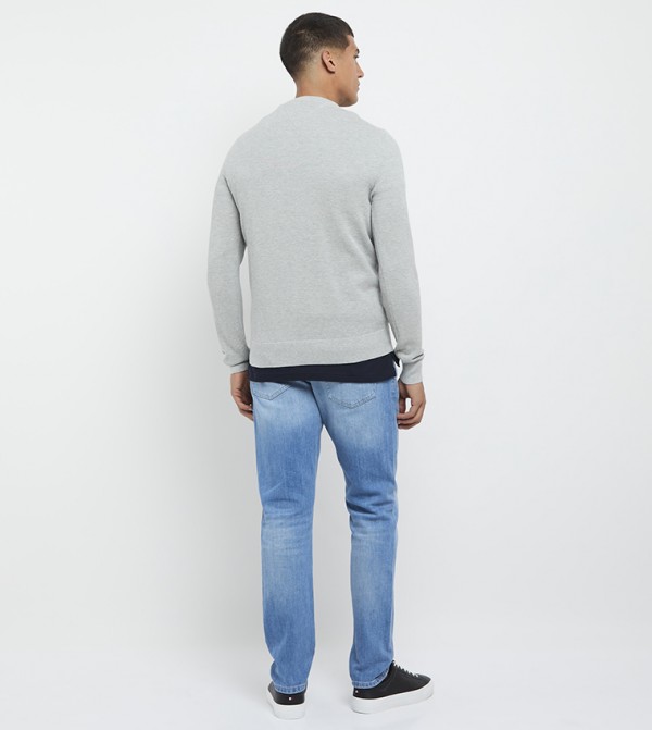 Tommy Hilfiger  Clothing - Grey Round Neck Sweaters