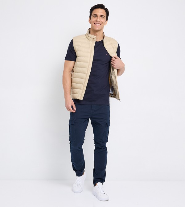تومي هيلفيغر  تيشرتات وبلايز - كحلي Round Neck T-Shirts