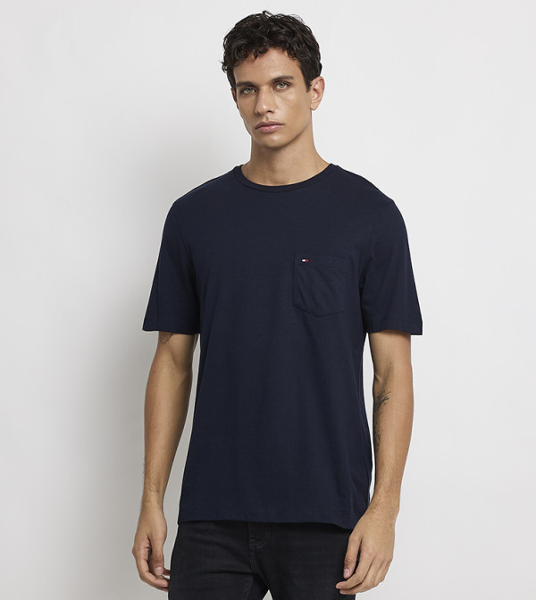 Tommy Hilfiger  T-Shirts - Navy Round Neck T-Shirts