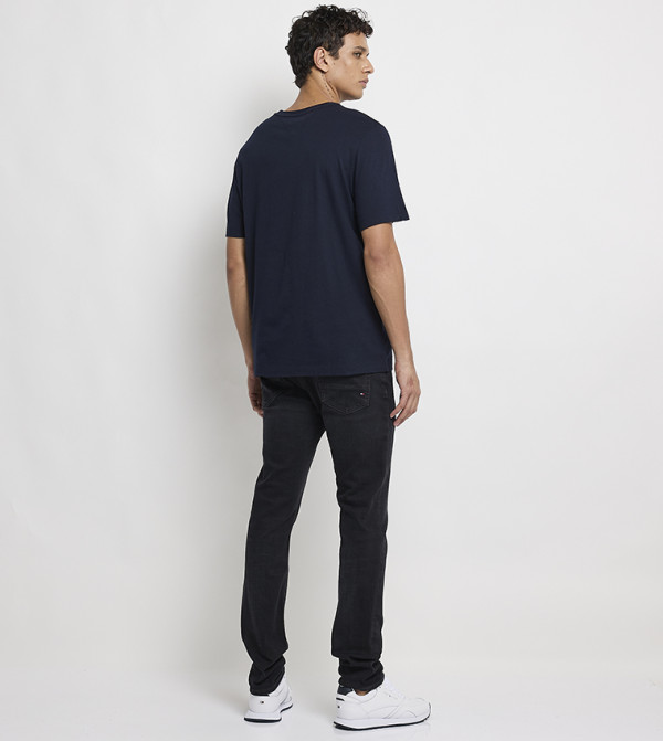 Tommy Hilfiger  T-Shirts - Navy Round Neck T-Shirts