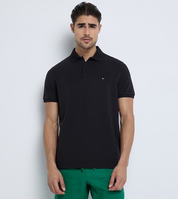 Tommy Hilfiger T-Shirts - Black Polo T-shirts