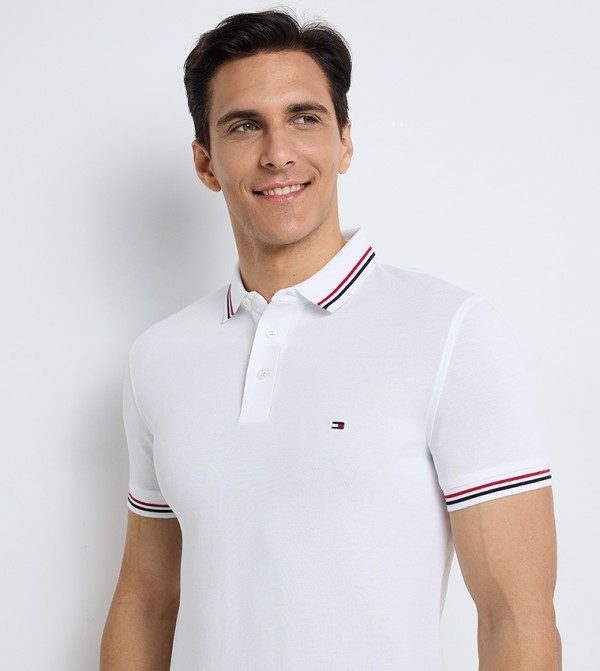 Tommy Hilfiger  Polo T-Shirts - White Polo T-shirts