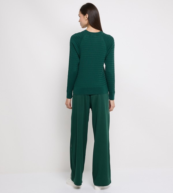 Tommy Hilfiger  Sweaters - Green Round Neck Sweaters