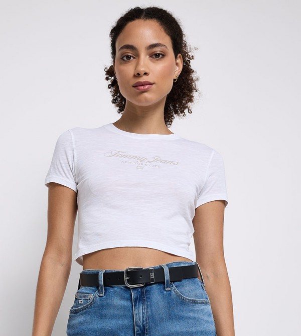 Tommy Jeans  Belts - Black Leather Belts