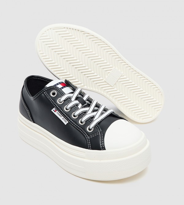 تومي جينز تومي جينز - أسود أحذية برقبة منخفضة 