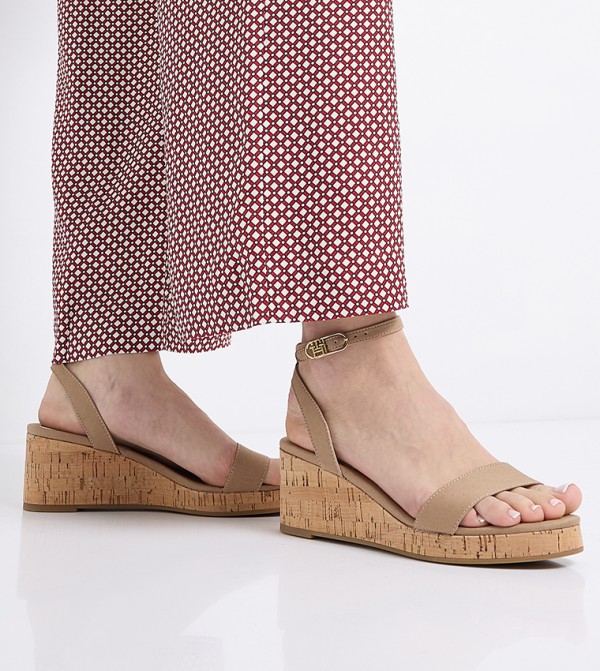 Tommy Hilfiger  - Khaki Wedges