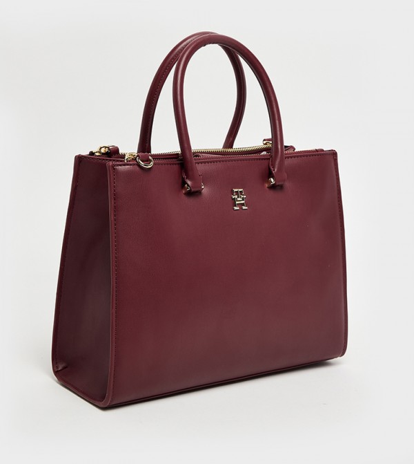 Tommy Hilfiger - Maroon Tote Bags