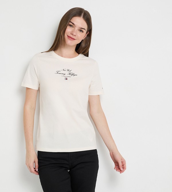 Tommy Hilfiger Tommy Hilfiger - Off White Casual T-Shirts