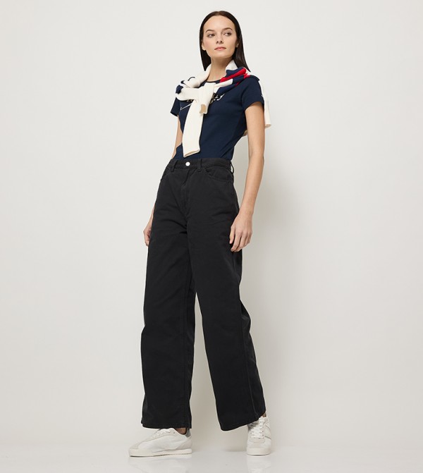 Tommy Jeans  Jeans - Black Wide Leg Jeans