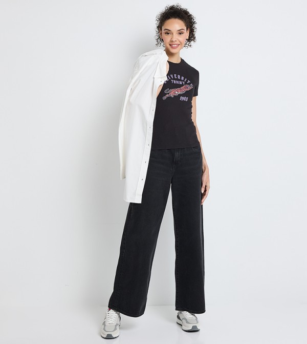 Tommy Hilfiger  Clothing - Black Short Sleeve T-Shirts