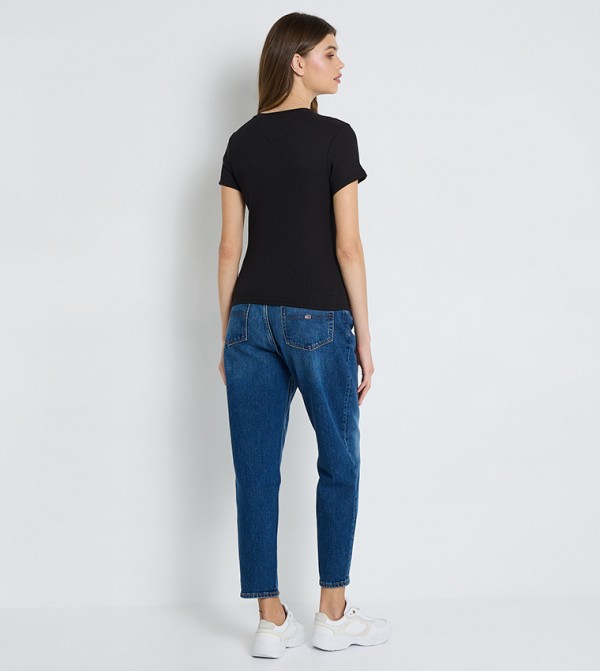 Tommy Hilfiger  T-Shirts - Black Short Sleeve T-Shirts