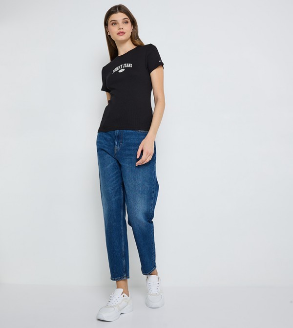 Tommy Hilfiger  T-Shirts - Black Short Sleeve T-Shirts