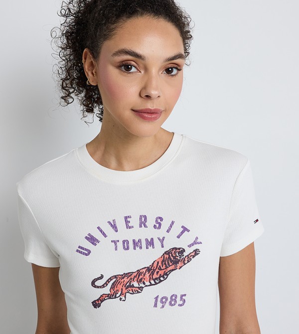 تومي هيلفيغر  تيشيرتات - أبيض Short Sleeve T-Shirts