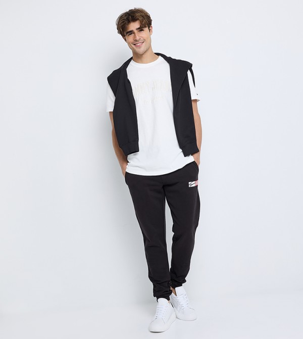 Tommy Hilfiger  - White Round Neck T-Shirts
