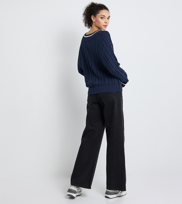 تومي هيلفيغر تومي هيلفيغر - كحلي V-neck Sweaters
