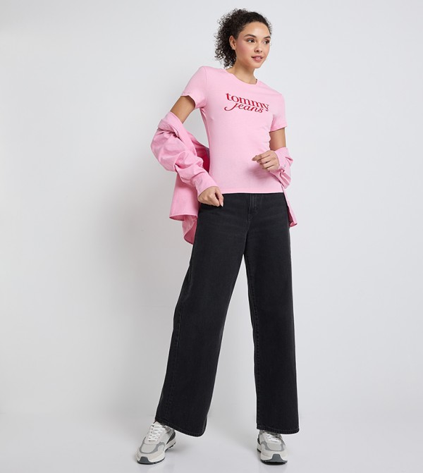 Tommy Hilfiger  Clothing - Pink Short Sleeve T-Shirts
