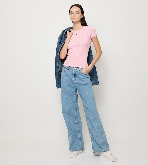 Tommy Jeans Clothing - Pink Casual Tops