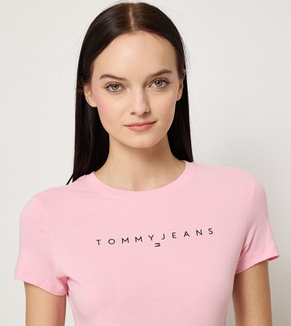 Tommy Jeans TOMMY JEANS - Pink Short Sleeve T-Shirts