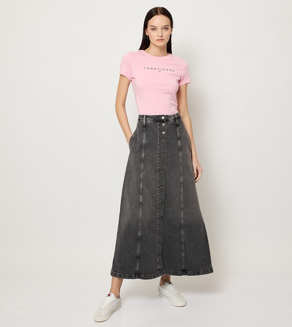 Tommy Jeans TOMMY JEANS - Pink Short Sleeve T-Shirts