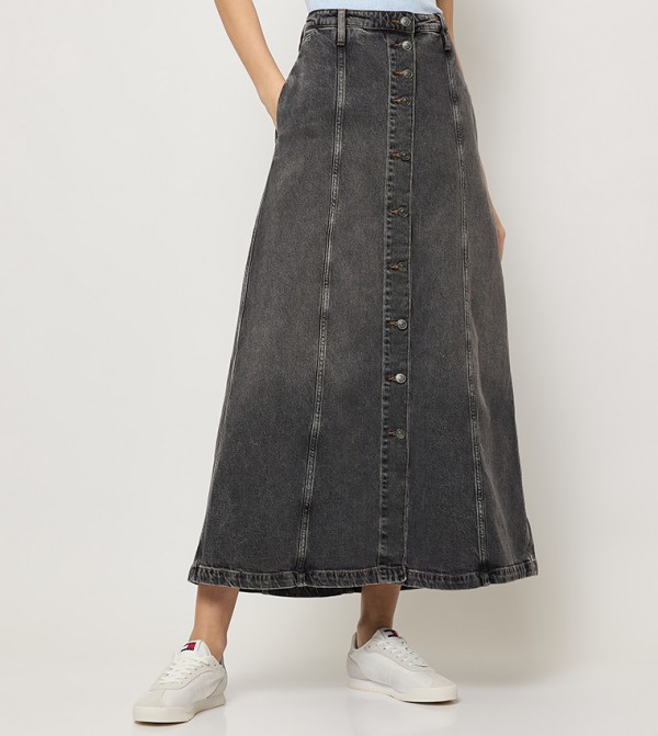 تومي جينز  تنانير - رمادي Maxi Skirts