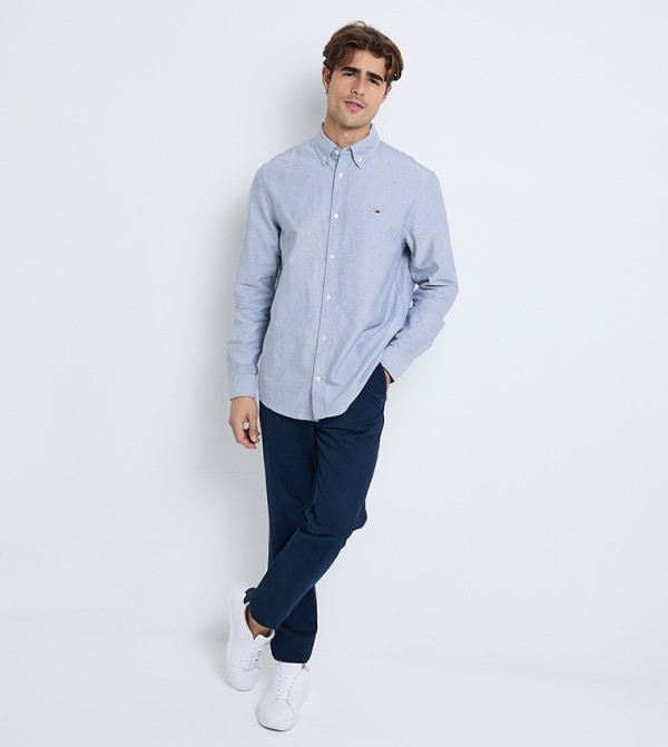 تومي هيلفيغر  قمصان رسمية   - أزرق فاتح Long Sleeves