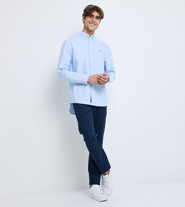 تومي هيلفيغر  قمصان رسمية   - أزرق Long Sleeves