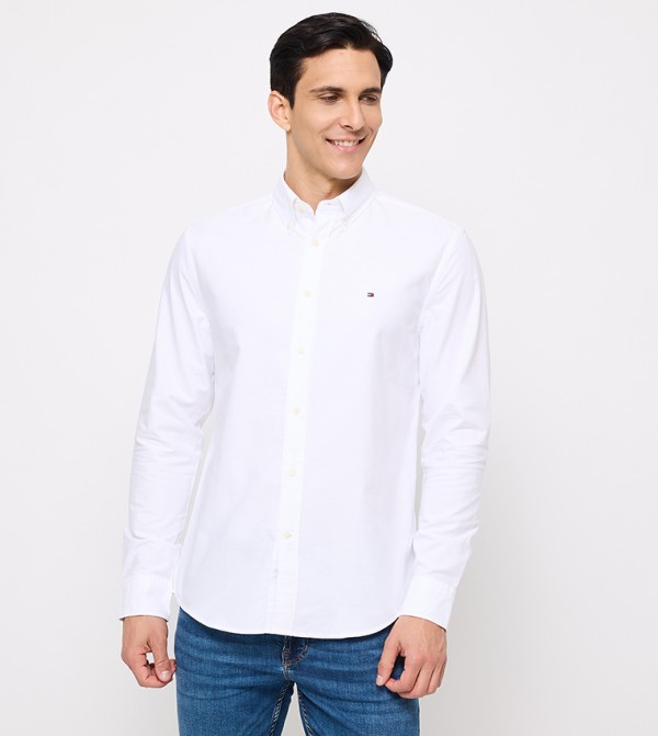 تومي هيلفيغر  قمصان رسمية   - أبيض Long Sleeves