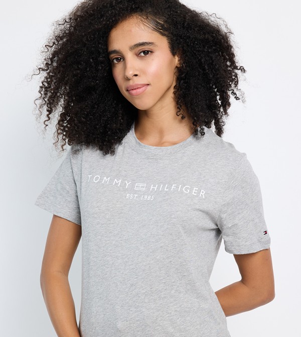 Tommy Hilfiger T-Shirts - LIGHT GREY Short Sleeve T-Shirts