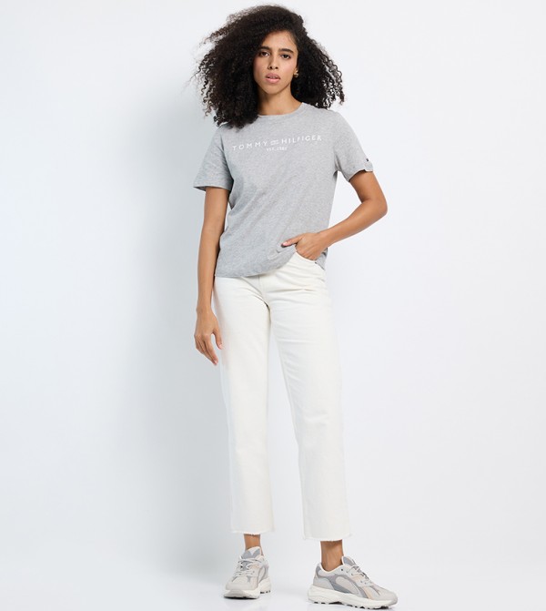 Tommy Hilfiger T-Shirts - LIGHT GREY Short Sleeve T-Shirts