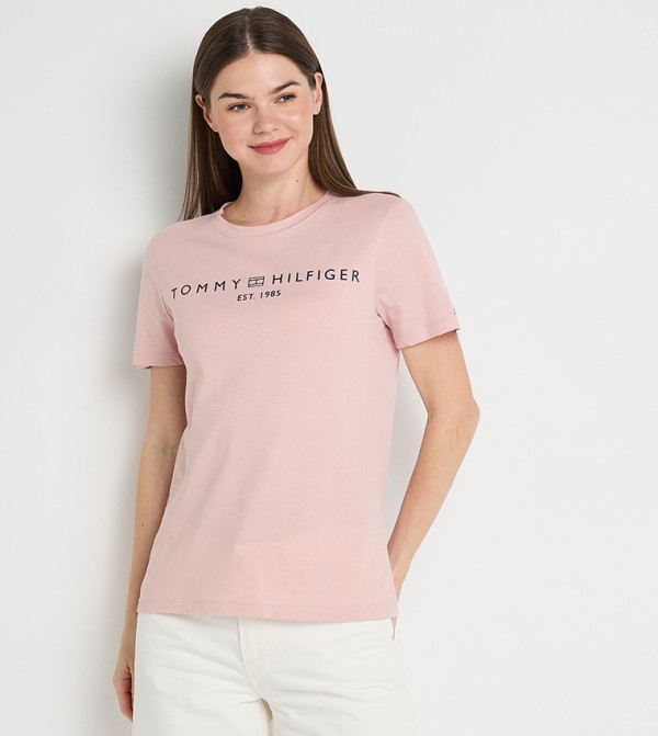 Tommy Hilfiger  T-Shirts - Pink Casual T-Shirts