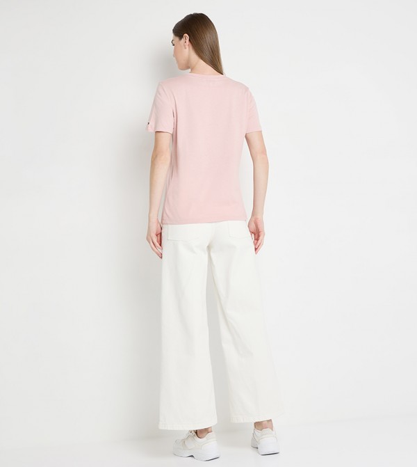 Tommy Hilfiger  T-Shirts - Pink Casual T-Shirts