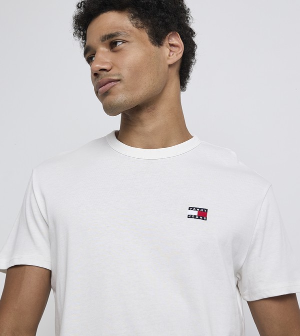 Tommy Jeans TOMMY JEANS - Ecru Casual T-Shirts