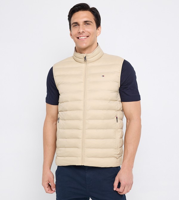 تومي هيلفيغر  ملابس - بيج Puffer Jackets