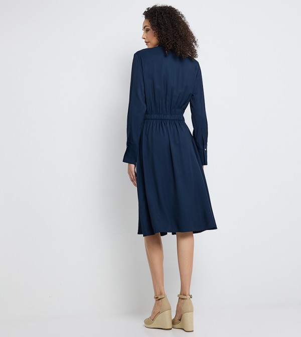 تومي هيلفيغر  - أزرق Midi Dresses