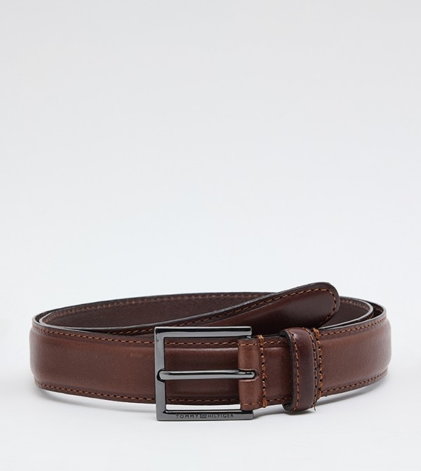 تومي هيلفيغر أحزمة - بني Leather Belts